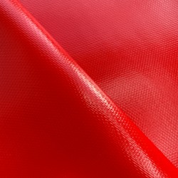 Ткань ПВХ 600 гр/м2 плотная, Красный (Ширина 150см), на отрез  в Нефтеюганске