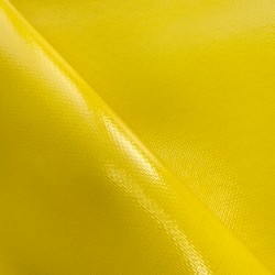Ткань ПВХ 600 гр/м2 плотная, Жёлтый (Ширина 150см), на отрез  в Нефтеюганске