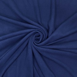 Ткань Флис Односторонний 130 гр/м2, цвет Темно-синий (на отрез)  в Нефтеюганске