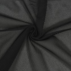 Трикотажная Сетка 75 г/м2, цвет Черный (на отрез)  в Нефтеюганске