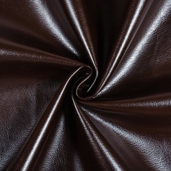 Ткань Дерматин (Кожзам) для мебели, цвет Темно-Коричневый (на отрез)  в Нефтеюганске