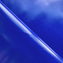 Ткань ПВХ 450 гр/м2, Синий (Ширина 160см), на отрез  в Нефтеюганске