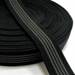 Ткацкая резинка антискользящая 15мм,цвет Чёрный (на отрез)  в Нефтеюганске